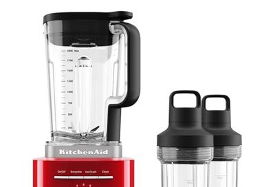 KitchenAid Pure Power Blender with 2 Personal Blending Jars, 1700 Watt Peak Power*, KSB2078ER, Empire Red