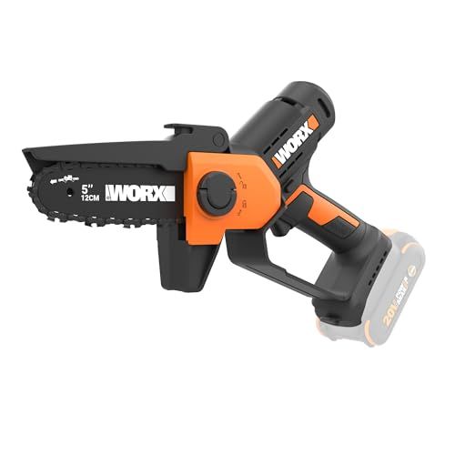 Worx Cordless Mini Chainsaw, 20V 5" Pruning Saw, WG326.9 Worx Cordless Mini Chainsaw, 20V 5" Pruning Saw, WG326.9