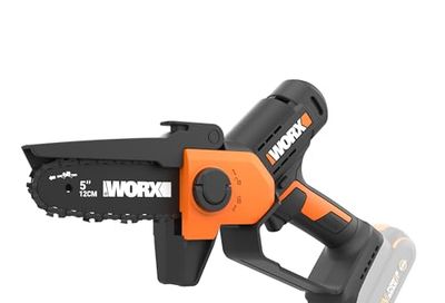 Worx Cordless Mini Chainsaw, 20V 5" Pruning Saw, WG326.9
