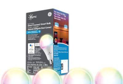 GE Cync Full Color Direct Connect Smart Bulb (LED A21 Bulb), 100W Replacement, Bluetooth/WiFi Enabled, Works with Alexa, Google Assistant Without Hub, Pack of 4