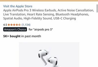 Amazon.com: AirPods Pro 3 $259