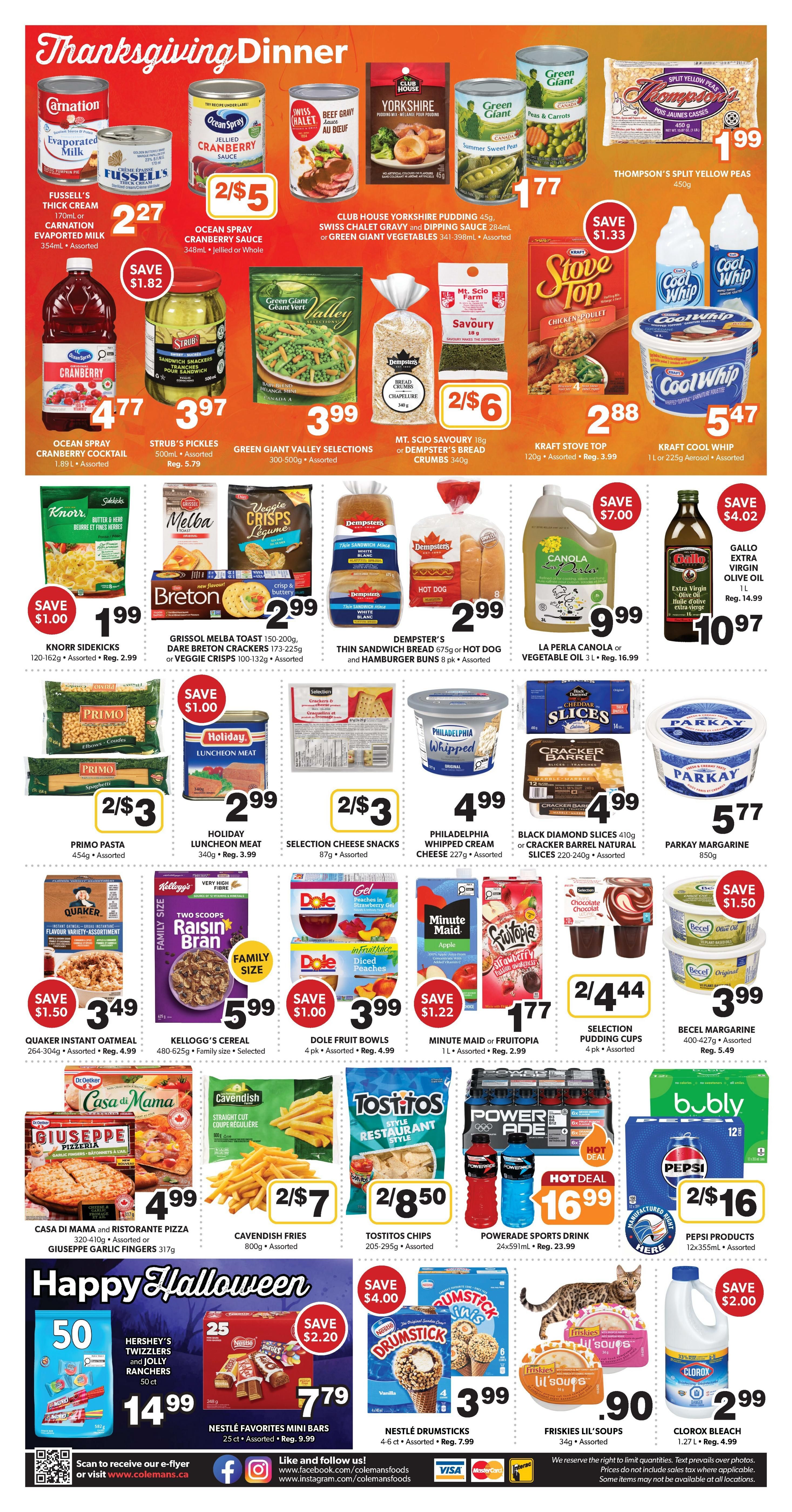 Coleman's Flyer October 8 to 14