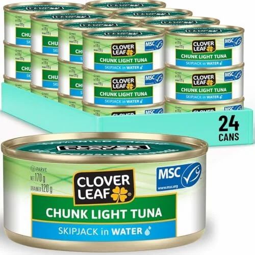 Amazon.ca: Clover Leaf Chunk Light Skipjack Canned Tuna in Water 24pk $23.25 Amazon.ca: Clover Leaf Chunk Light Skipjack Canned Tuna in Water 24pk $23.25