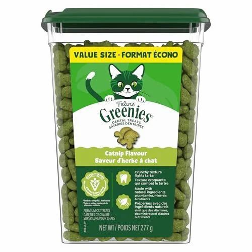 Amazon.ca: 7.13, extra 35% off for Subscribe & Save - GREENIES Feline Adult Natural Dental Treats 277g Tub, Chicken or Catnip Amazon.ca: 7.13, extra 35% off for Subscribe & Save - GREENIES Feline Adult Natural Dental Treats 277g Tub, Chicken or Catnip