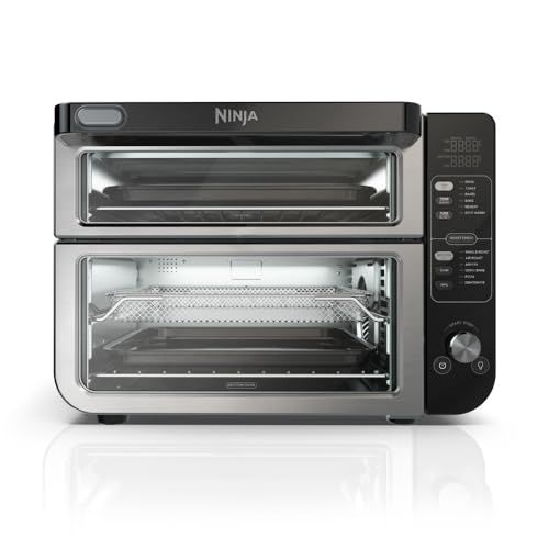 Ninja DCT401 12-in-1 Double Oven with FlexDoor, FlavorSeal & Smart Finish, Rapid Top Convection and Air Fry Bottom, Bake, Roast, Toast, Air Fry, Pizza and More, Stainless Steel Ninja DCT401 12-in-1 Double Oven with FlexDoor, FlavorSeal & Smart Finish, Rapid Top Convection and Air Fry Bottom, Bake, Roast, Toast, Air Fry, Pizza and More, Stainless Steel