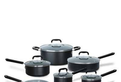 Cuisinart PURELYCERAMIC 12-Piece Pots and Pans Set, Black (55IC-12BKC)