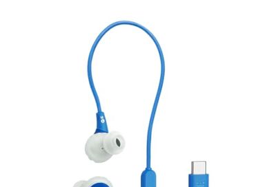 JBL Endurance Run 3C USB-C - in-Ear Headphones with USB-C Cable Designed for Sport, IP65 dustproof and Water-Resistant, JBL Pure Bass Sound with Hi-Res Certified Audio - Blue