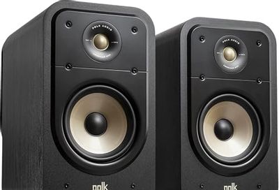 Polk Audio Signature Elite ES20 Bookshelf Speakers, Pair, Stunning Black