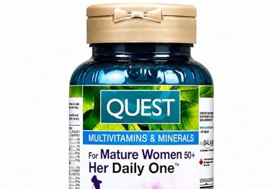 Quest Vitamins Her Daily One for Mature Women 50+ – Once-Daily Multivitamin & Mineral Supplement for Bone, Skin & Immune Support – 90 Capsules (3-Month Supply)