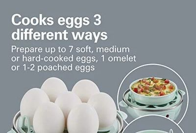 Amazon.ca: Hamilton Beach 3-in-1 Egg Cooker, 7 Egg Capacity, Teal ($21.87)