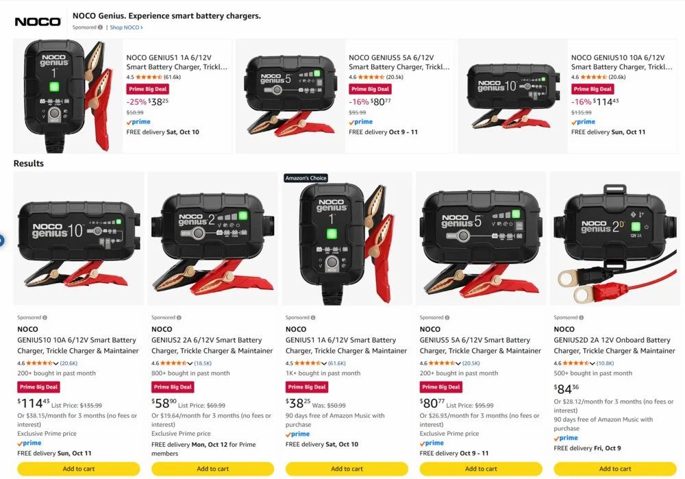Amazon.ca: NOCO Car Battery Chargers and Boosters on Sale Amazon.ca: NOCO Car Battery Chargers and Boosters on Sale
