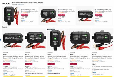 Amazon.ca: NOCO Car Battery Chargers and Boosters on Sale