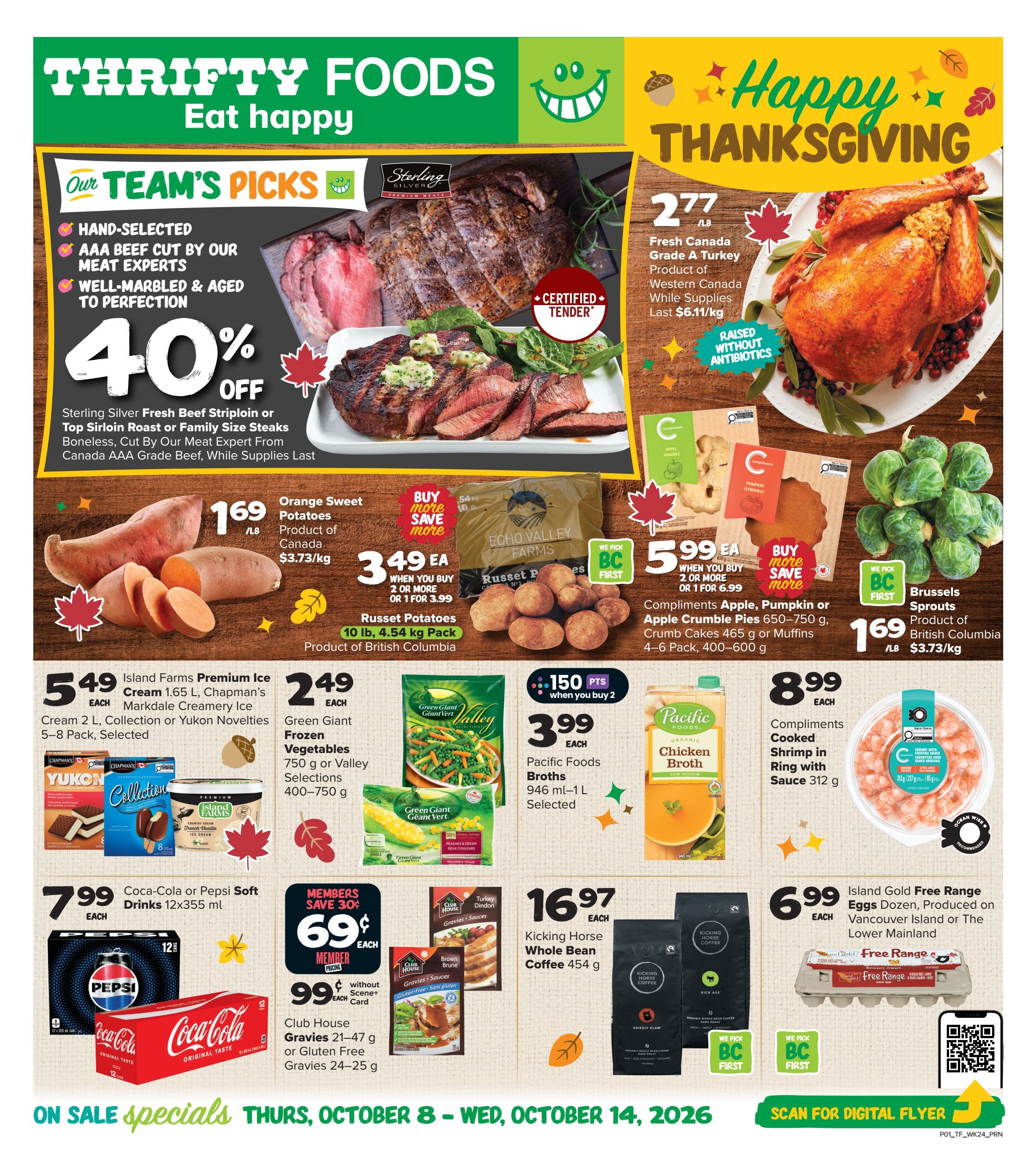 Thrifty Foods Flyer October 8 to 14
