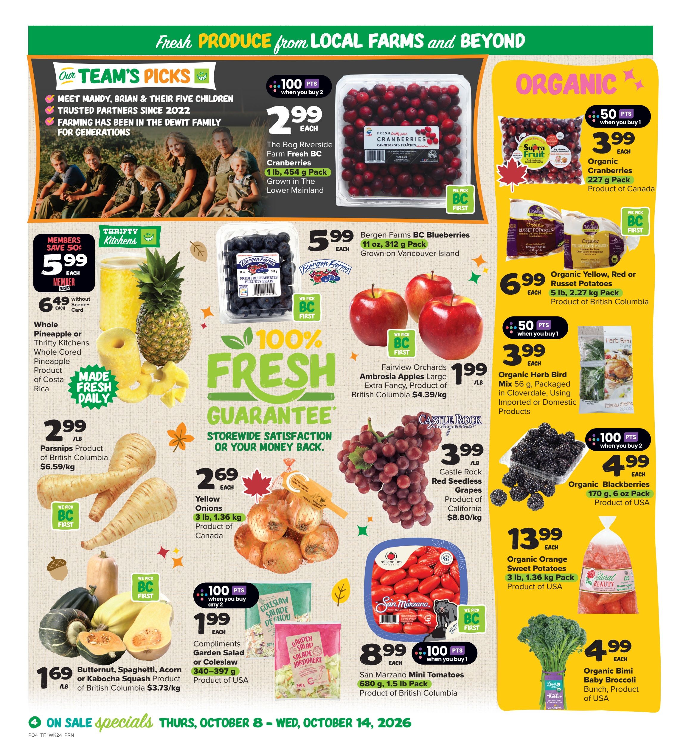 Thrifty Foods Flyer October 8 to 14