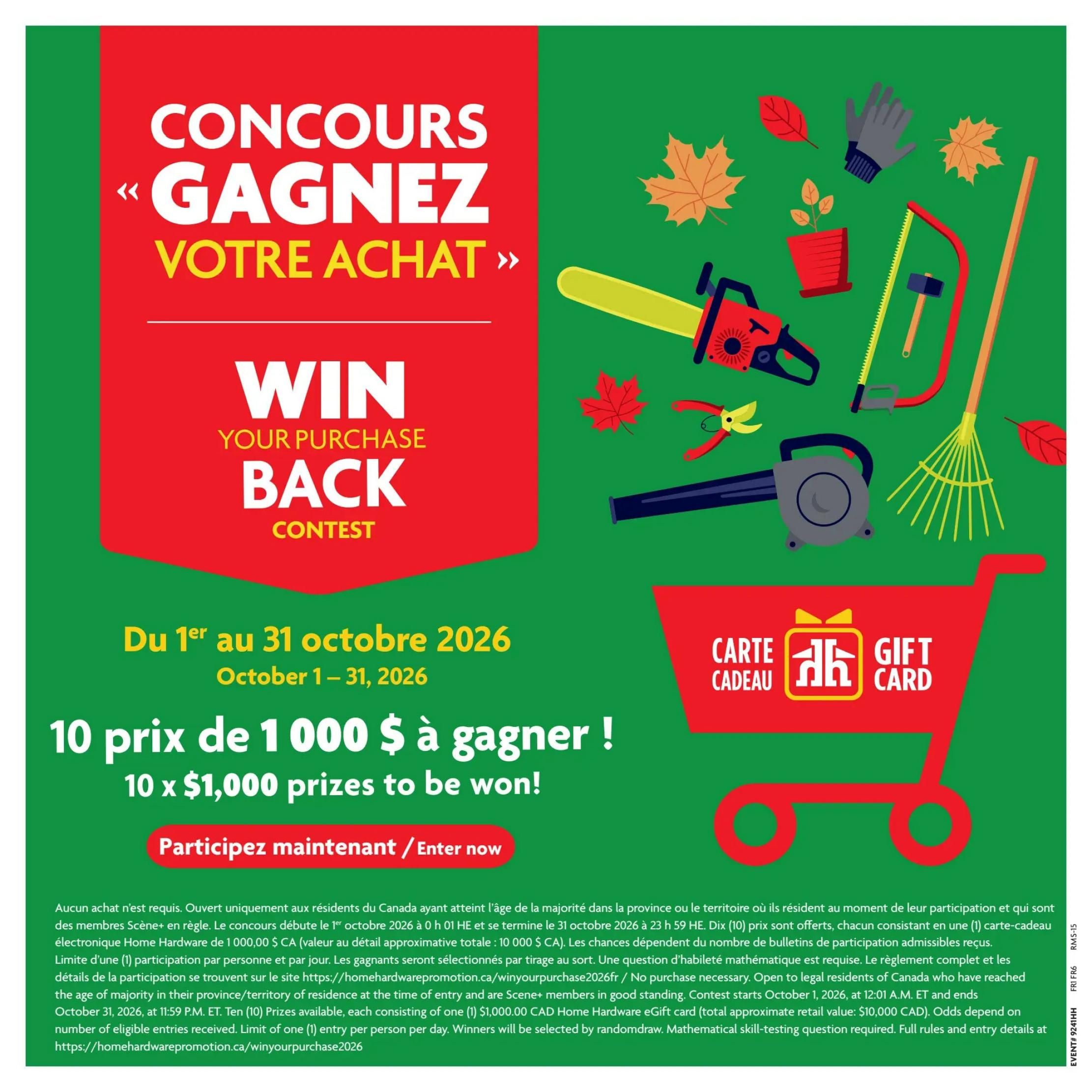 Home Hardware (QC) Flyer October 8 to 21