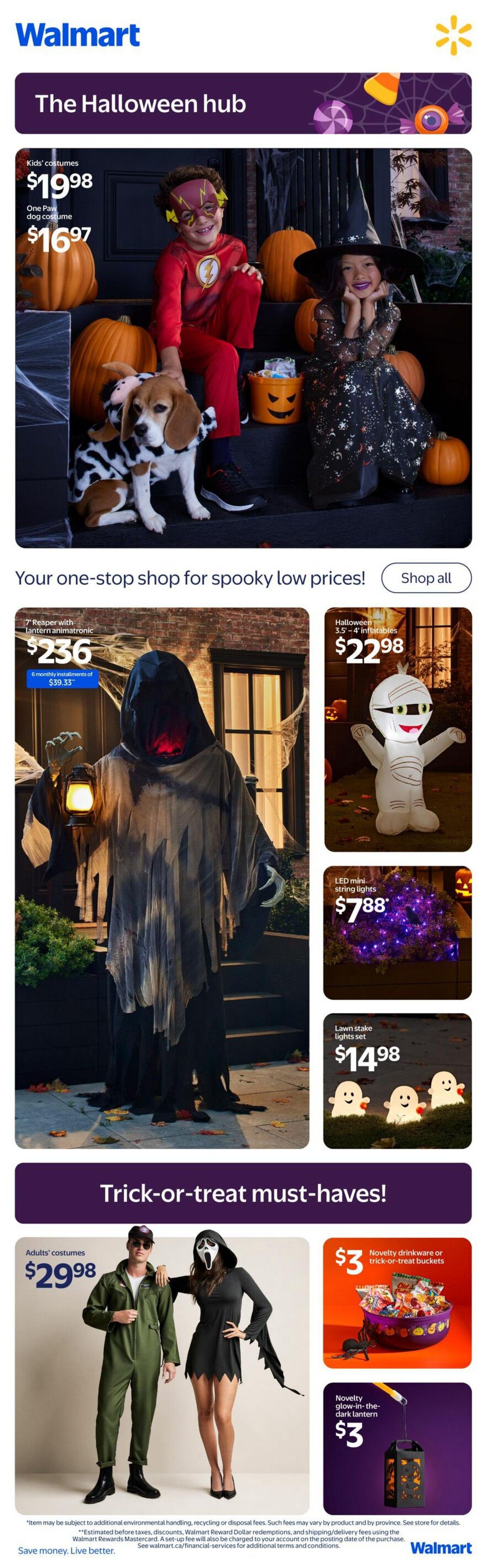 Walmart Halloween Hub Flyer October 1 to 31