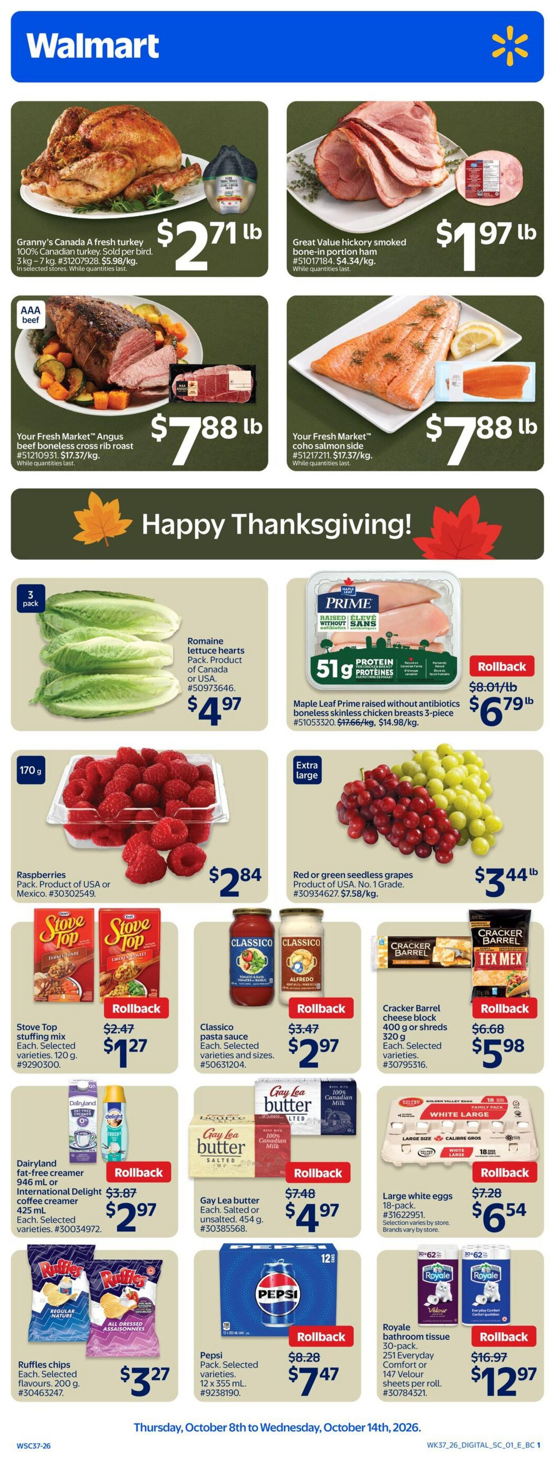 Walmart (West) Flyer October 8 to 14