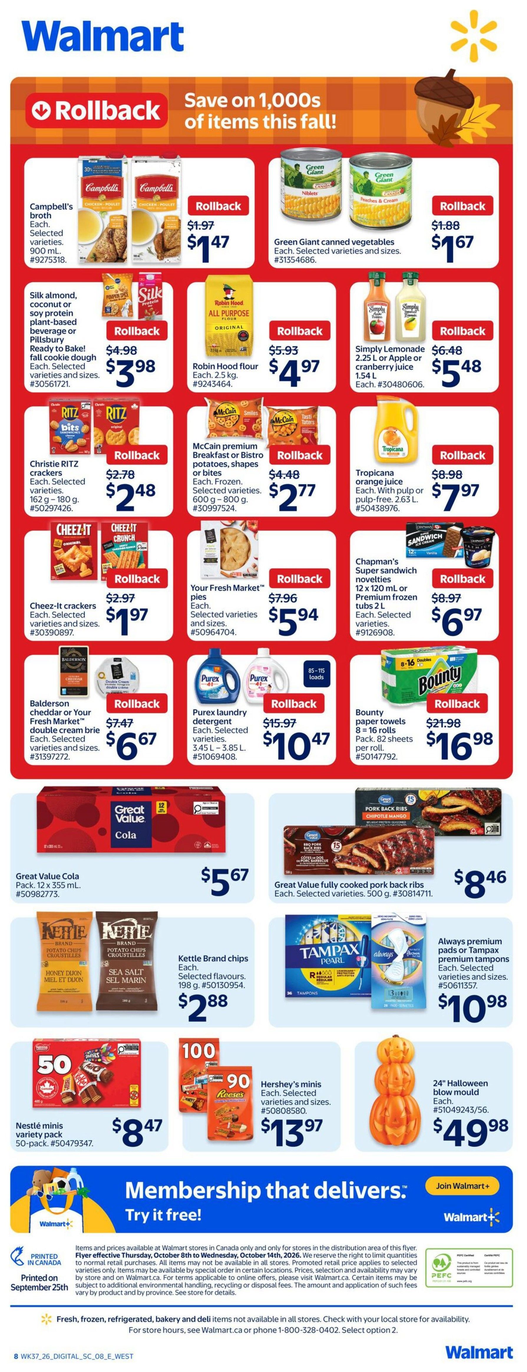 Walmart (West) Flyer October 8 to 14