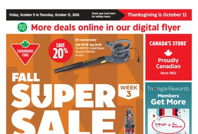 Canadian Tire (ON) Flyer October 9 to 15