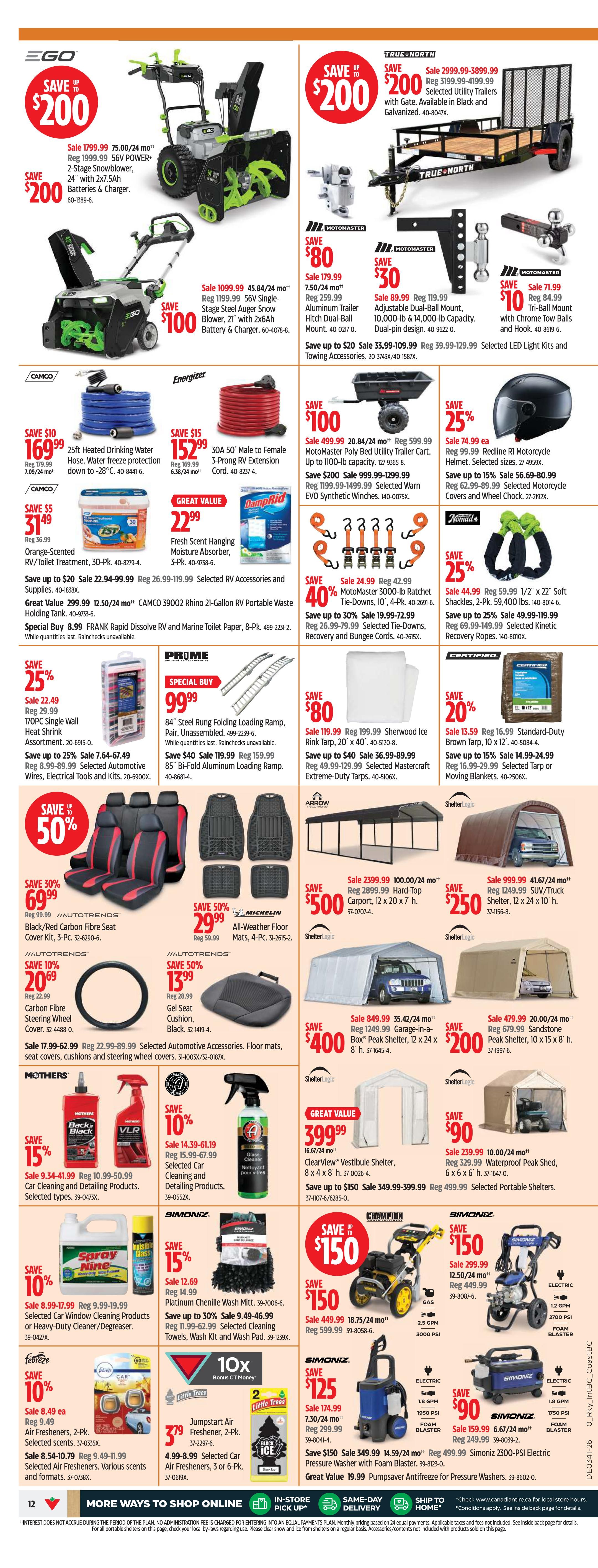 Canadian Tire (West) Flyer October 9 to 15