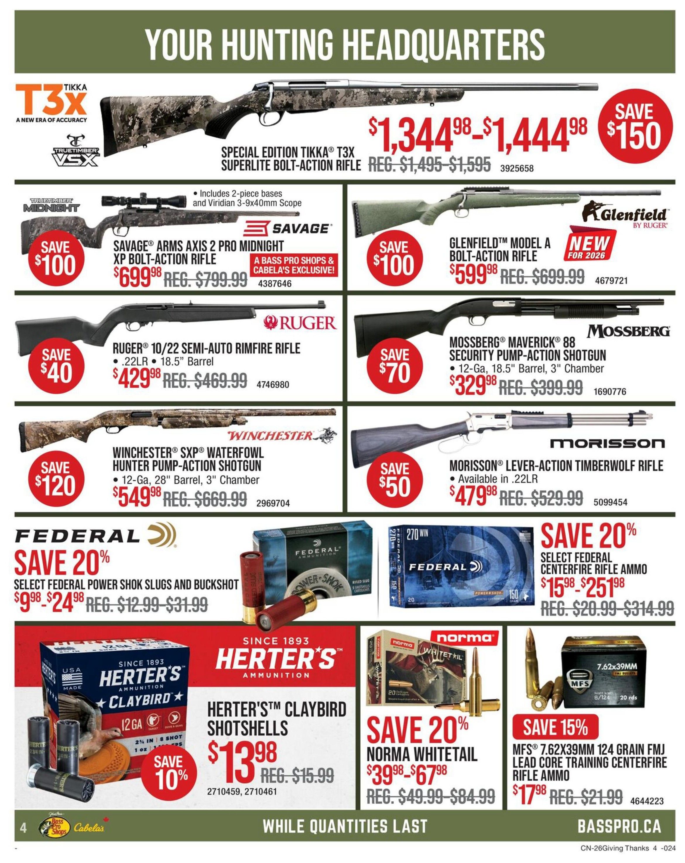 Cabela's Flyer October 8 to 21