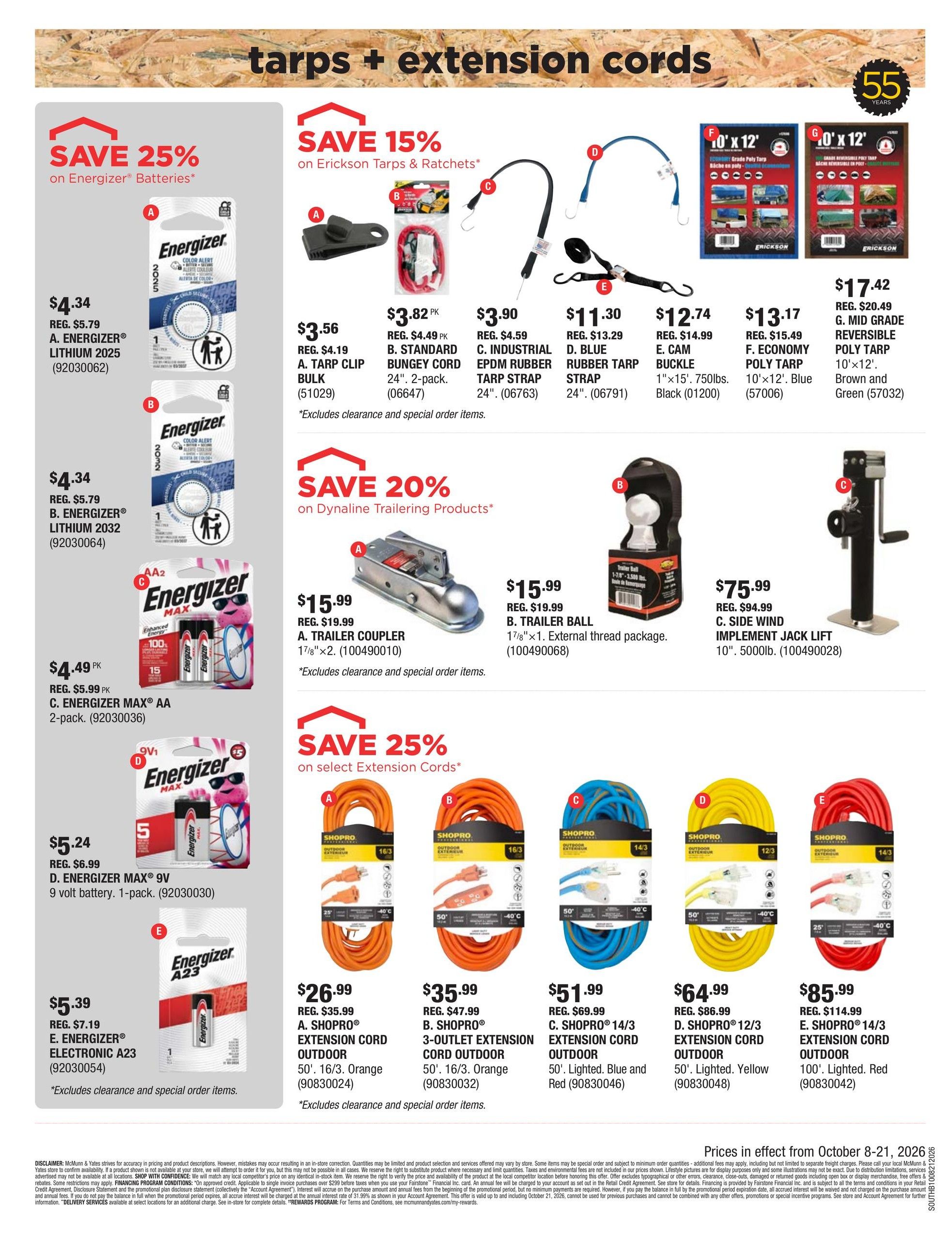 McMunn & Yates Building Supplies Flyer October 8 to 21