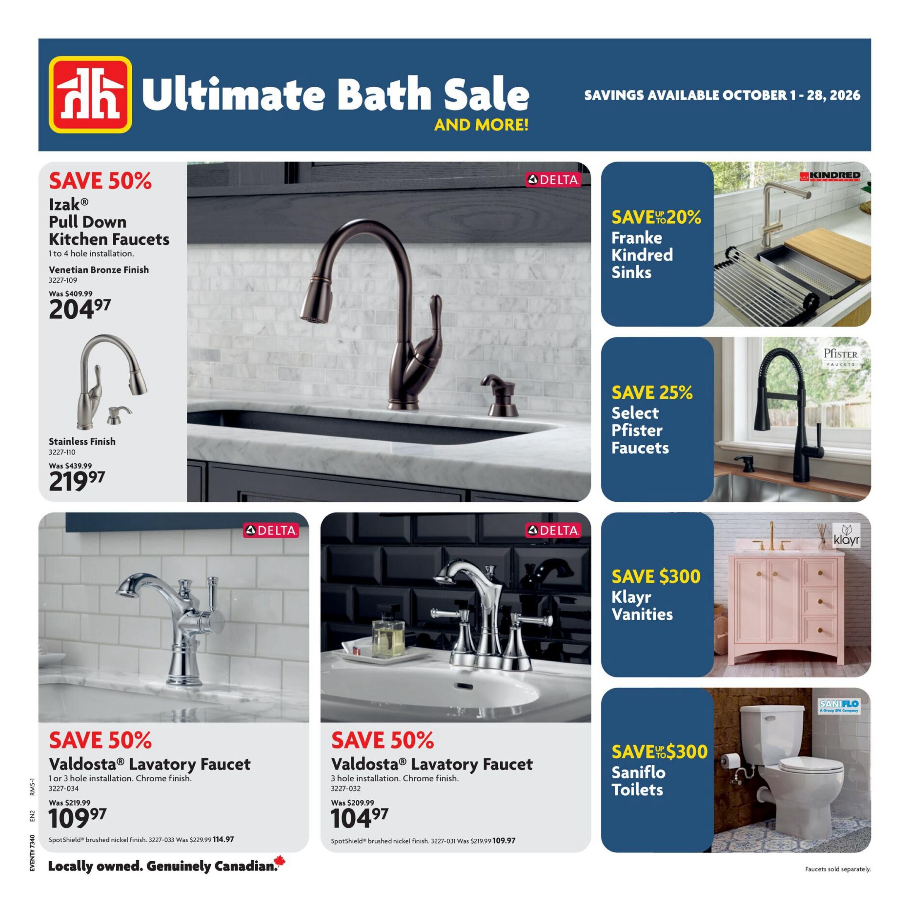 Home Hardware (Atlantic) Ultimate Bath Sale Flyer October 1 to 28