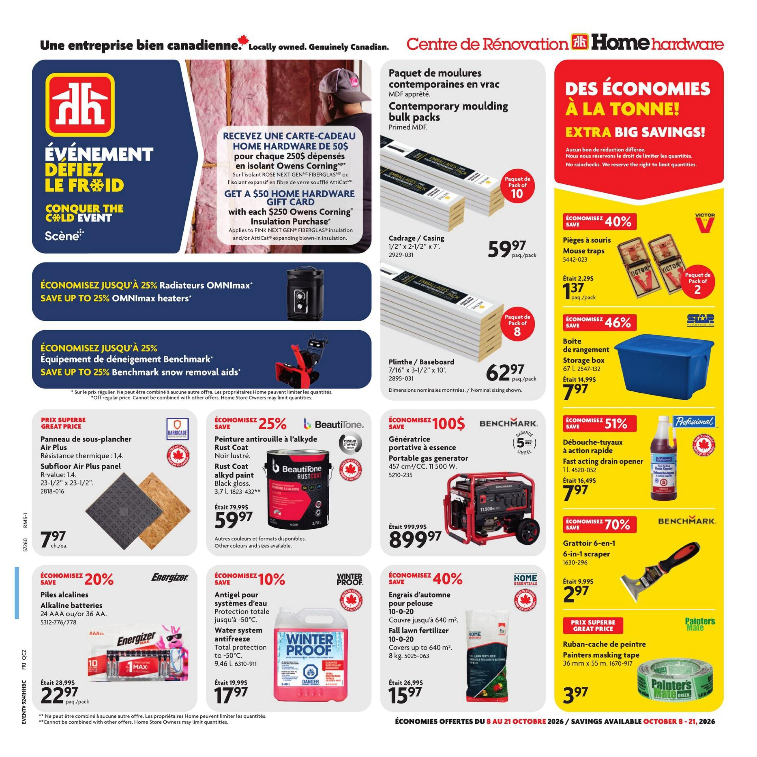 Home Hardware Building Centre (QC) Flyer October 8 to 21