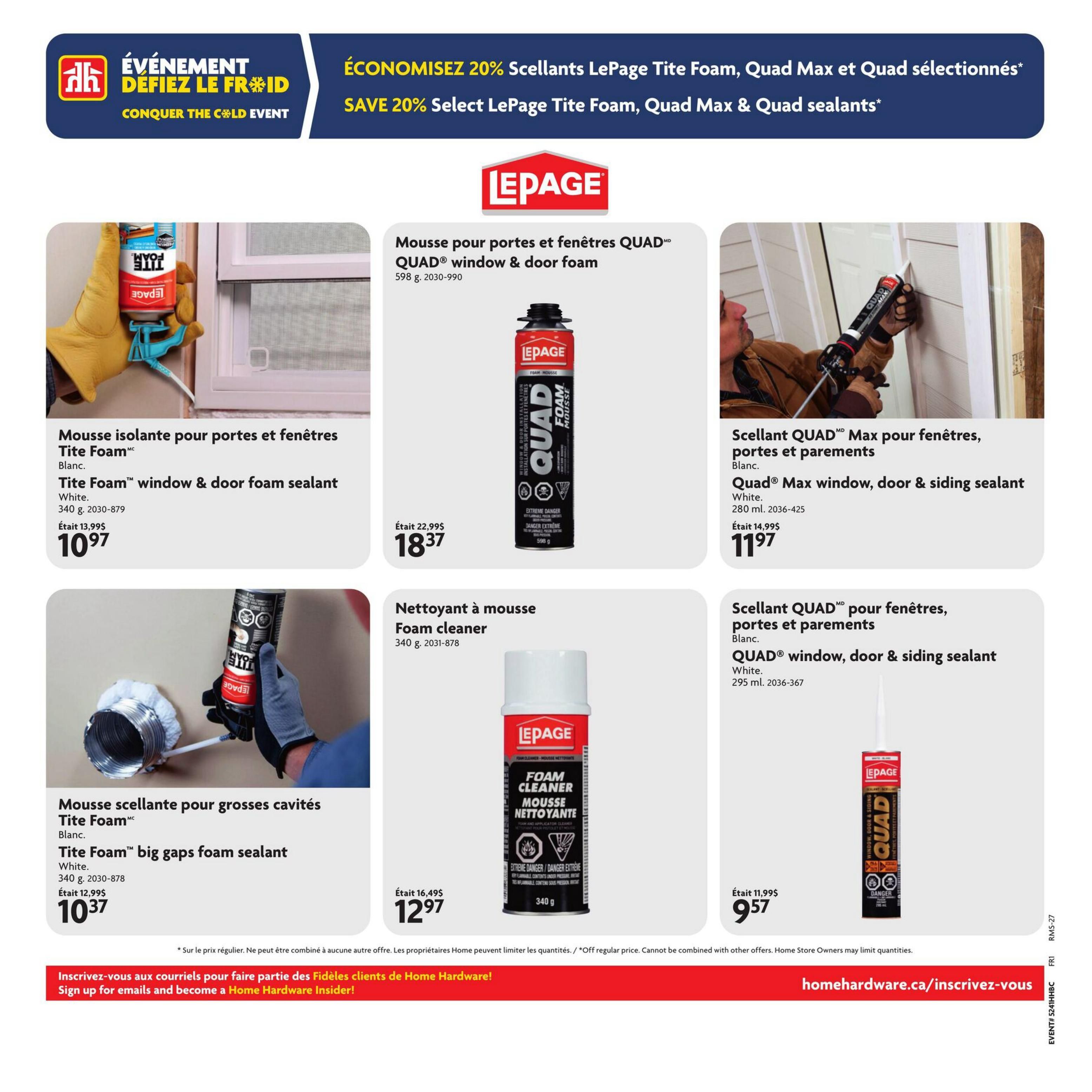 Home Hardware Building Centre (QC) Flyer October 8 to 21