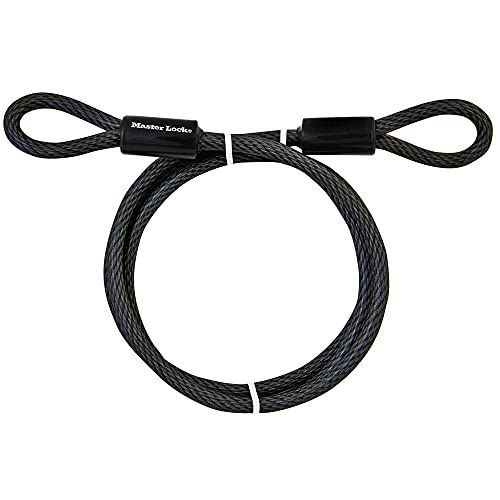 Master Lock 78DPF Heavy Duty Looped End Cable, 6 Feet Braided Steel, 3/8-inch Diameter Master Lock 78DPF Heavy Duty Looped End Cable, 6 Feet Braided Steel, 3/8-inch Diameter