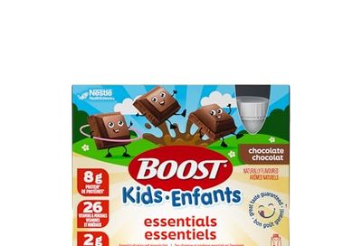 Boost Kids Essentials Chocolate, Nutritional Supplement for Kids 4-12, Supports Normal Growth & Development, 8g Protein, 26 Vitamins & Minerals, 2g Fibre, Immune Support, Gluten-Free, 6 Boxes, 1.4 L