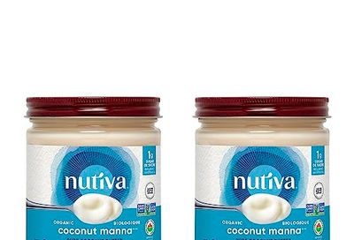 Nutiva Organic Coconut Manna Puréed Coconut Butter, 425 Gram (Pack of 2) | Organic, Non-GMO | Vegan, Gluten-Free, Keto, Paleo | Creamy Spread to Boost Smoothies & Oatmeal