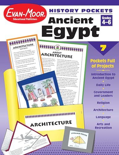 Evan-Moor History Pockets: Ancient Egypt, Grades 4-6, Homeschool and Classroom Resource Workbook, Social Studies, Hands-On Reproducible Worksheets, Pyramids, Pharaohs, Mummies, Hieroglyphs, Nile, Maps Evan-Moor History Pockets: Ancient Egypt, Grades 4-6, Homeschool and Classroom Resource Workbook, Social Studies, Hands-On Reproducible Worksheets, Pyramids, Pharaohs, Mummies, Hieroglyphs, Nile, Maps