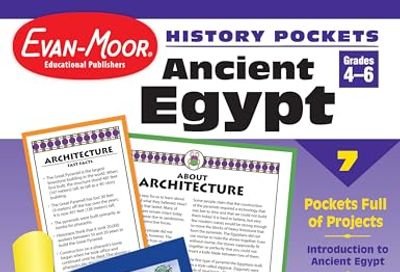 Evan-Moor History Pockets: Ancient Egypt, Grades 4-6, Homeschool and Classroom Resource Workbook, Social Studies, Hands-On Reproducible Worksheets, Pyramids, Pharaohs, Mummies, Hieroglyphs, Nile, Maps