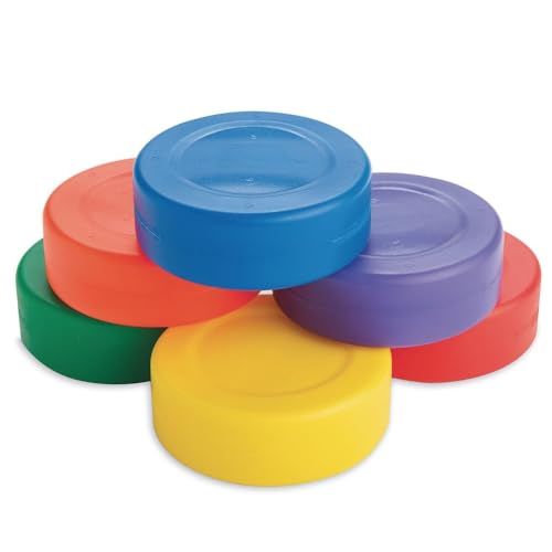 S&S Worldwide Assorted Spectrum Hockey Puck Set Pk6 S&S Worldwide Assorted Spectrum Hockey Puck Set Pk6