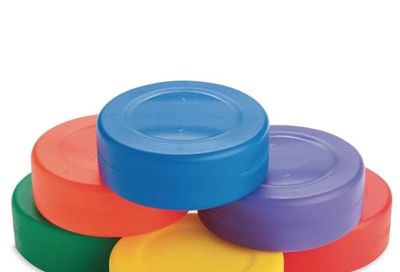 S&S Worldwide Assorted Spectrum Hockey Puck Set Pk6