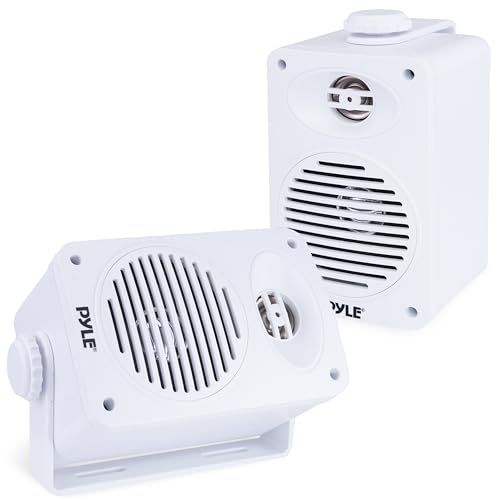 Pyle Outdoor/Indoor Speakers, 2-Way Full Range Waterproof Speaker System with 1/2” High Compliance Polymer Tweeter for Home, Boat, Marine, Deck, Patio & Poolside – White Pyle Outdoor/Indoor Speakers, 2-Way Full Range Waterproof Speaker System with 1/2” High Compliance Polymer Tweeter for Home, Boat, Marine, Deck, Patio & Poolside – White