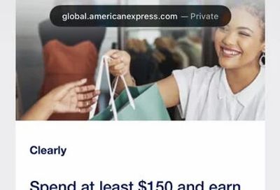 Clearly- 30% off + $30 Amex credit on $150 purchase