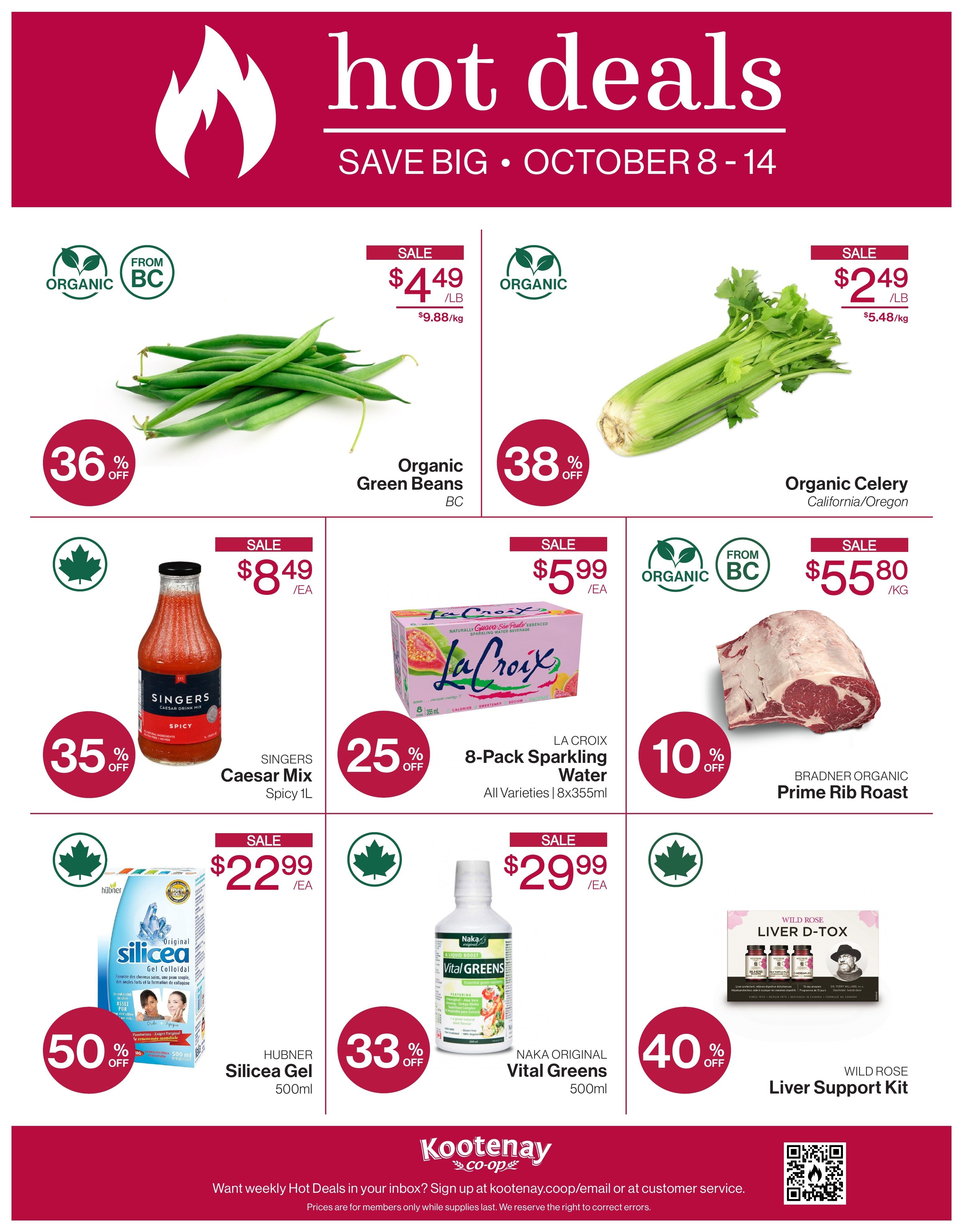 Kootenay Co-op Hot Deals Flyer October 8 - 14, 2026
