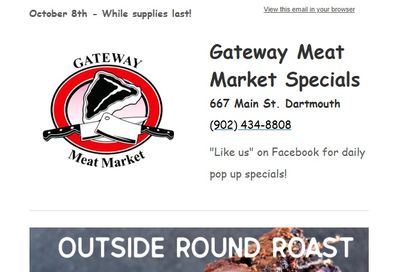 Gateway Meat Market Flyer October 8 to 14