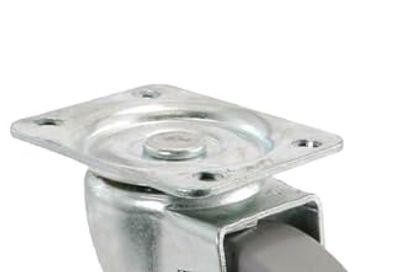Shepherd Hardware 9736 400 Series 4-Inch Swivel Plate Caster, Rubber Wheel with Brake, 250-lb Load Capacity