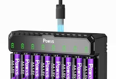 Amazon.ca: 3500mWh 1.5V AA Lithium Rechargeable 8 pcs + Charger $23.99
