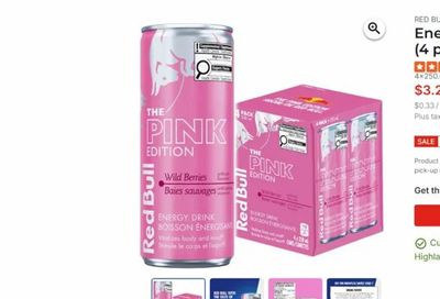 Real Canadian Superstore: Red Bull Energy Drink, Wild Berries, 4 pack $3.29 (reg. $10.99) YMMV