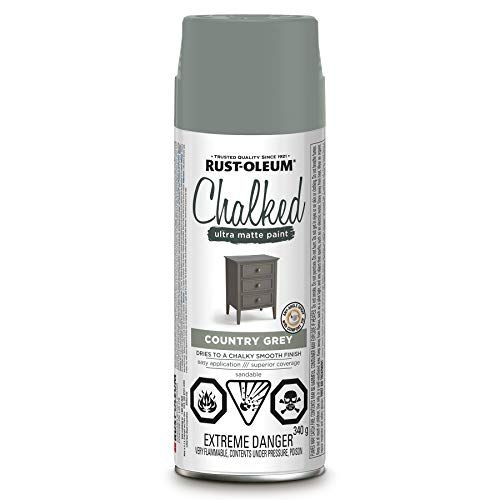 Chalked Ultra Matte Spray Paint in Country Grey 340g aerosol Chalked Ultra Matte Spray Paint in Country Grey 340g aerosol