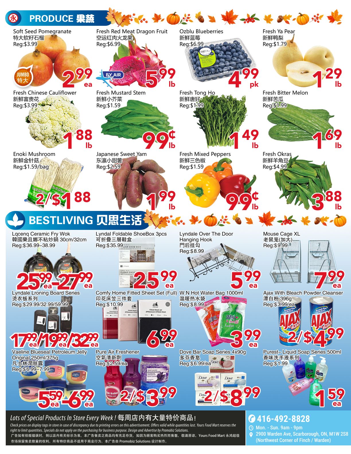 Yours Food Mart Flyer October 9 to 15