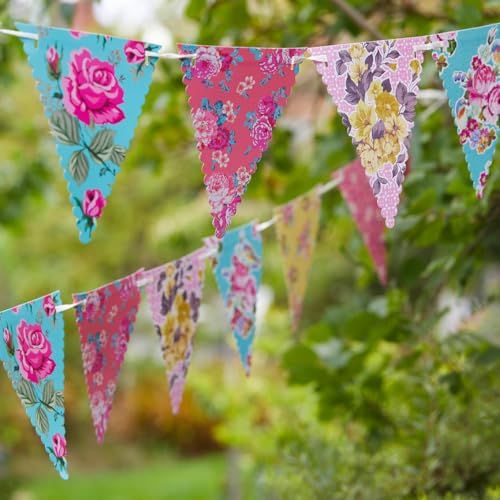 Talking Tables Tea Party Decorations | Floral Banner Bunting | Truly Scrumptious | Great For Birthday Party, Baby Shower, Wedding And Anniversary | Paper, 4M Talking Tables Tea Party Decorations | Floral Banner Bunting | Truly Scrumptious | Great For Birthday Party, Baby Shower, Wedding And Anniversary | Paper, 4M
