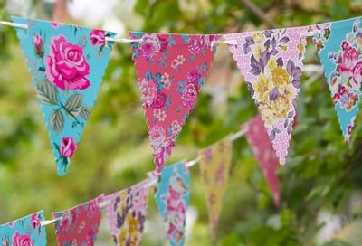 Talking Tables Tea Party Decorations | Floral Banner Bunting | Truly Scrumptious | Great For Birthday Party, Baby Shower, Wedding And Anniversary | Paper, 4M