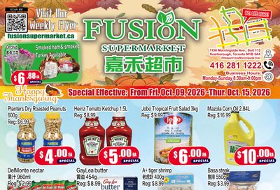 Fusion Supermarket (Scarborough) Flyer October 9 to 15