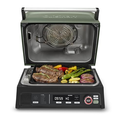 Cuisinart Outdoor Electric Grill, 8-in-1 Air Fryer/Grill/Smoker, 154 sq in Cuisinart Outdoor Electric Grill, 8-in-1 Air Fryer/Grill/Smoker, 154 sq in