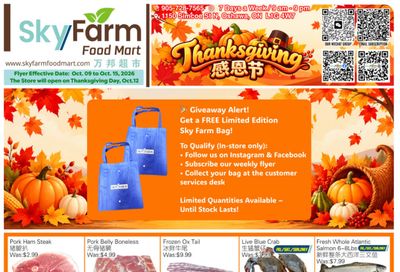 SkyFarm Food Mart Flyer October 9 to 15